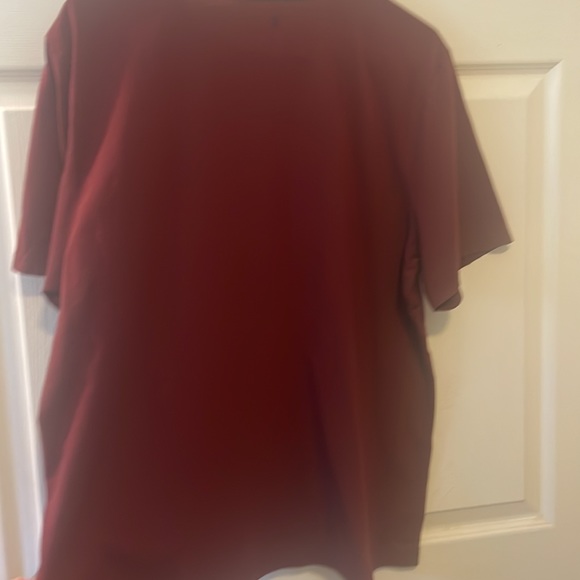 LL Bean Large men’s burgundy grey trimmed tee unisexLNC - Picture 8 of 11